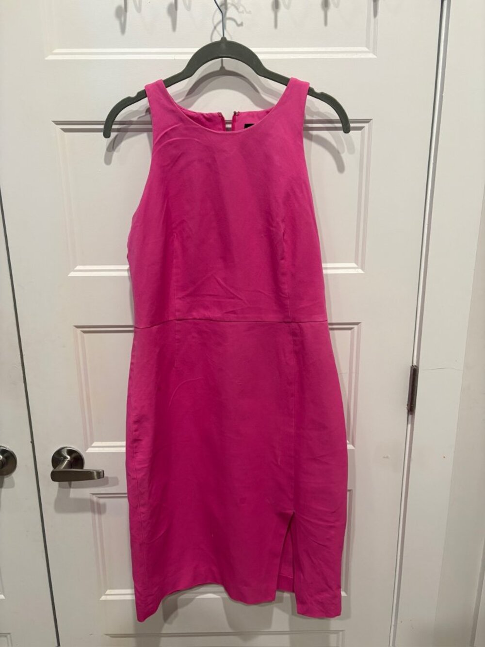 Banana Republic Bright Pink Halter-Style Sheath Dress - 12